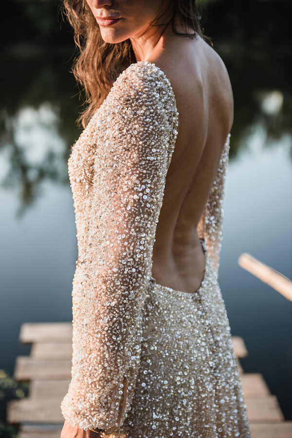 robe de mariee en perle luxe haute couture sur mesure