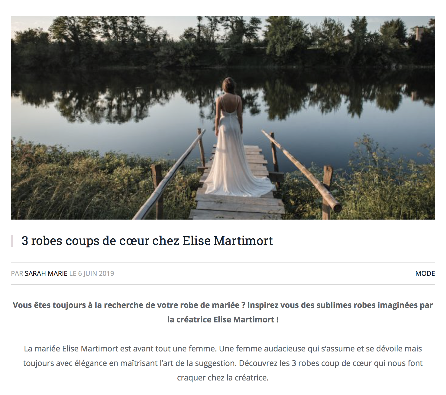 3 robes préférés elise Martimort wedding magazine
