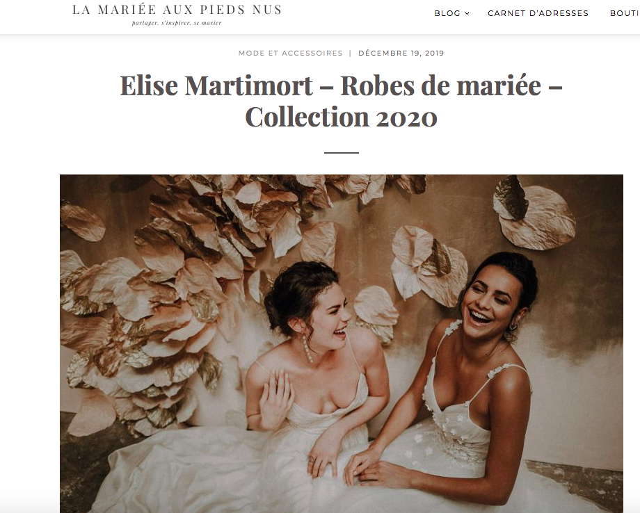 mariee pieds nus elise Martimort collection muse