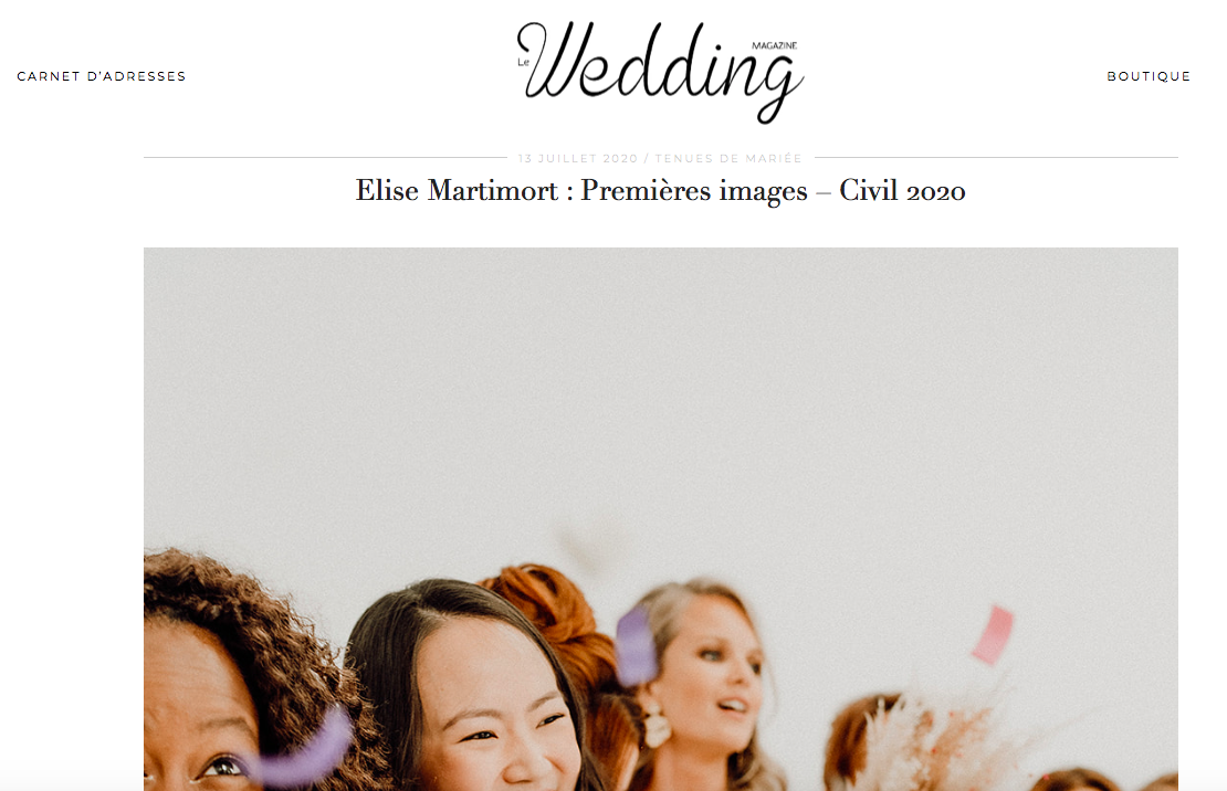 wedding magazine collection civile Elise Martimort