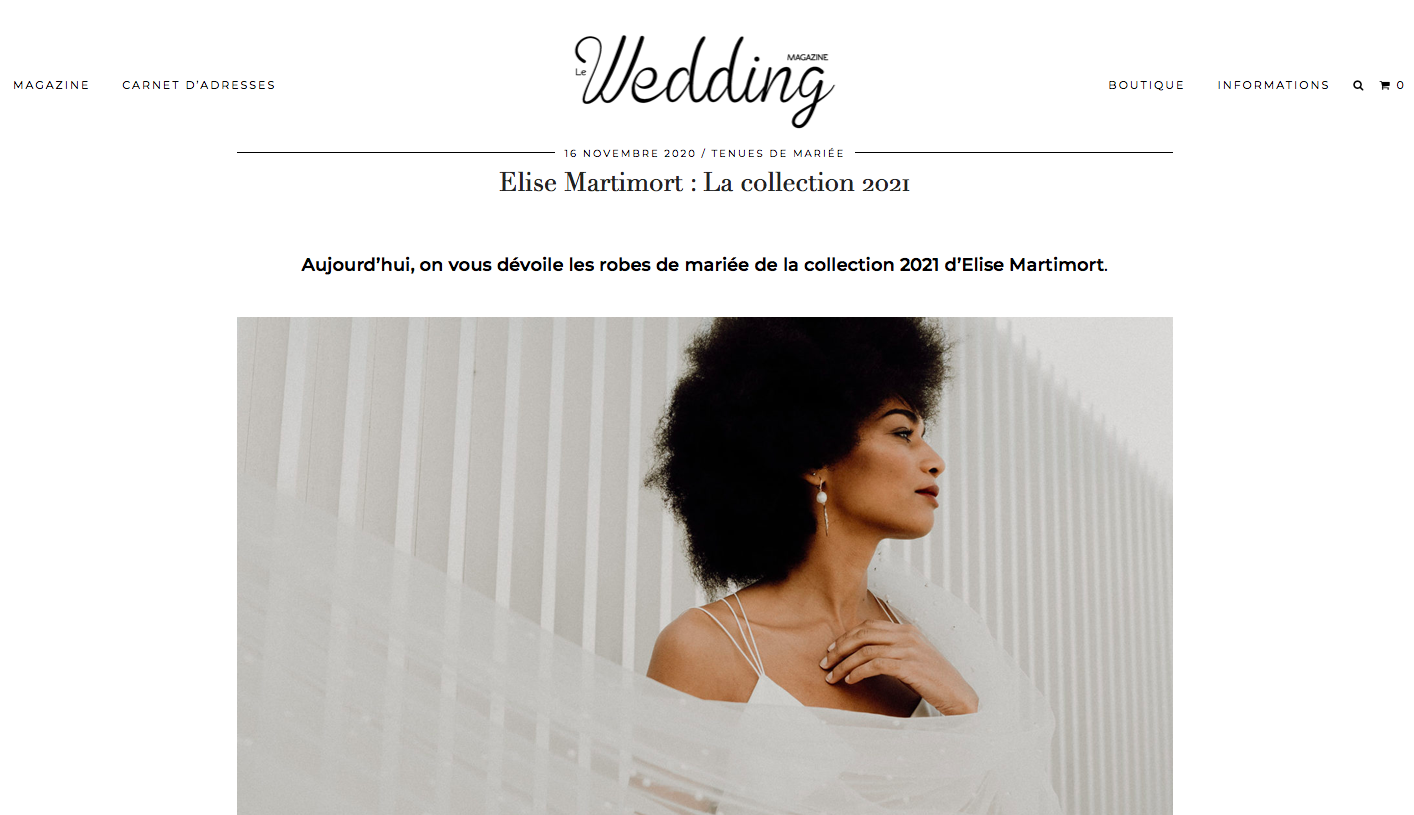 le wedding magazine article shooting 2021 falling in love Elise martimort créatrice robes de mariees sur mesure