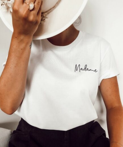 Prêt a porter T-shirt brodé Madame Duodem E-shop Elise Martimort