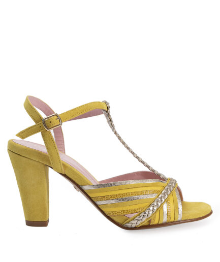 Sandale à talon jaune - Coralie Masson - Jen