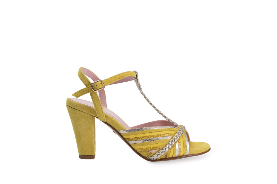 Sandale à talon jaune - Coralie Masson - Jen