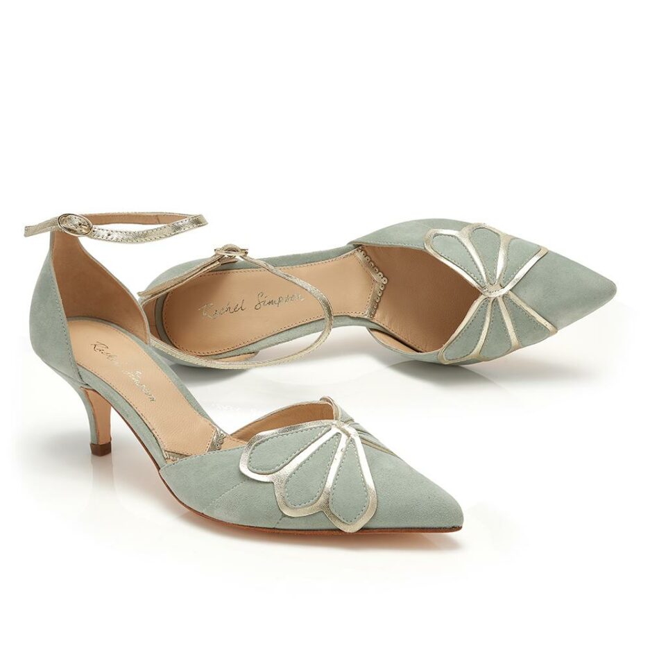 Rachel Simpson France chaussures mariee doree vert chaussures mariage chaussure vintage