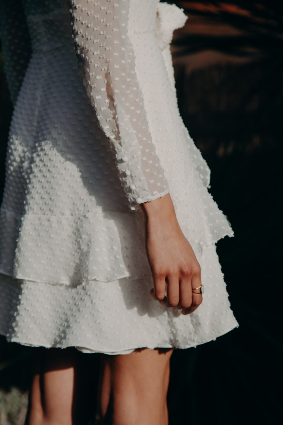 Robe mariage civil - ELISE MARTIMORT- Robe plumetis blanche HOPE 10