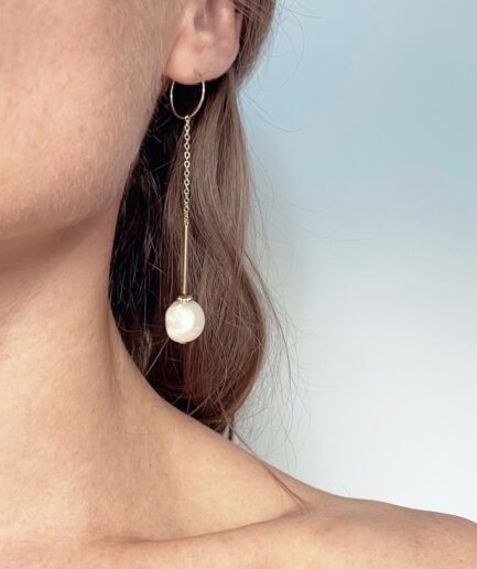 Boucles d'oreilles Viadoli - Longues Chloé perlées